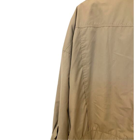 London Fog Bomber Jacket 40L Mens Gray Rain Removable Plaid Flannel Lining Zip - Picture 14 of 14